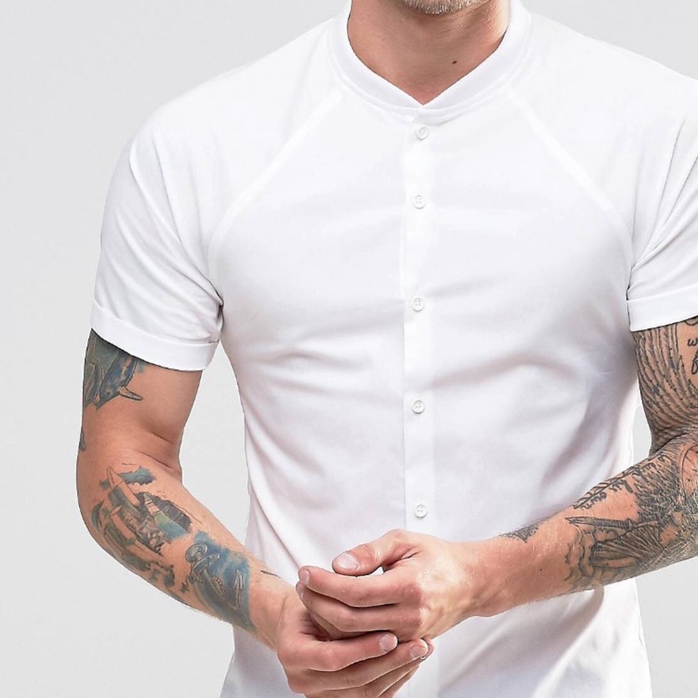 ASOS Skinny Shirt with Raglan Sleeves